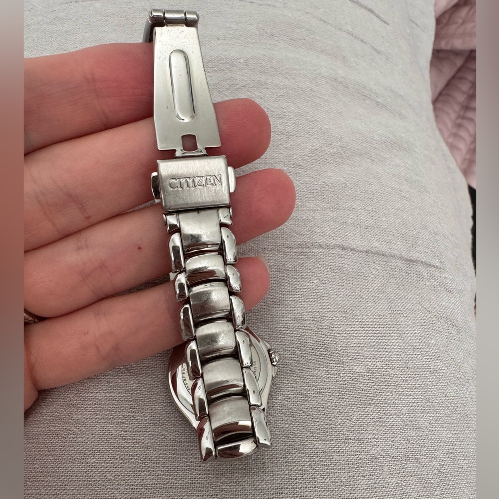 Citizen Eco Drive Silver and Pink Women's Watch - Picture 4 of 10